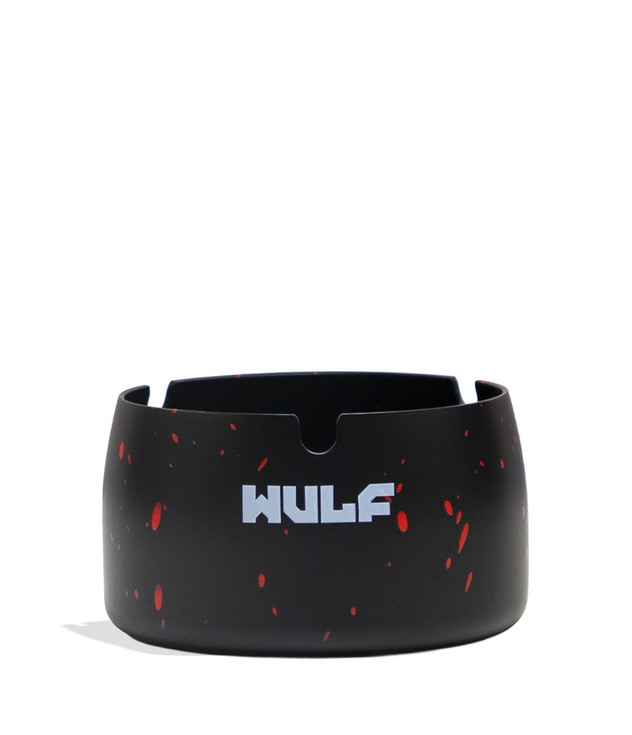 Black Red Spatter Wulf Mods Cache Ashtray Front View on White Background