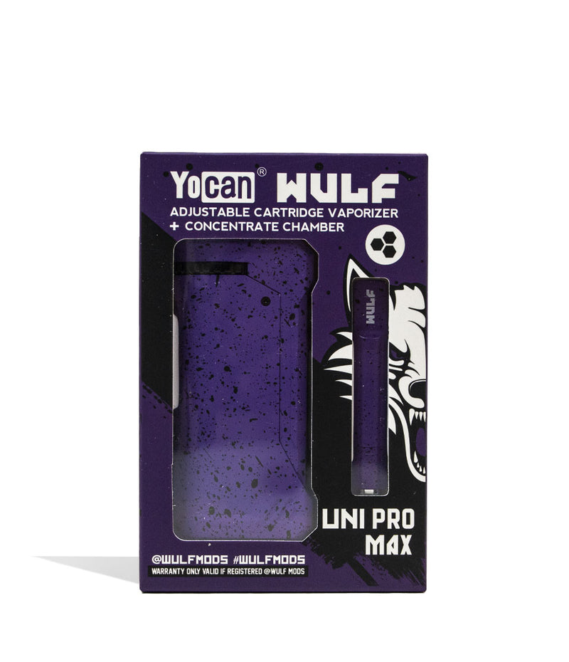 Purple Black Spatter Wulf Mods UNI Pro Max Concentrate Kit Packaging Front View on White Background