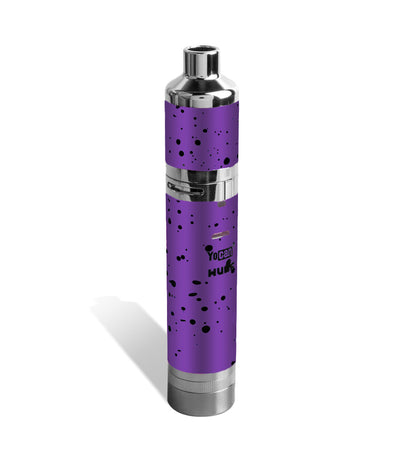 Purple Black Spatter Wulf Mods Evolve Plus XL Concentrate Vaporizer Back View on White Background
