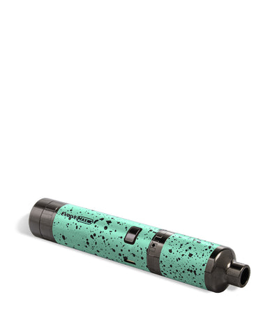 Teal Black Spatter Wulf Mods Evolve Maxxx 3 in 1 Kit Wax Pen Down View on White Background