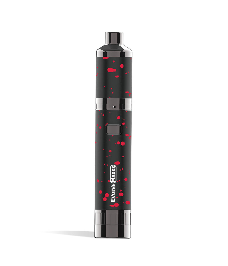 Black Red Spatter Wulf Mods Evolve Maxxx 3 in 1 Kit Wax Pen Front View on White Background