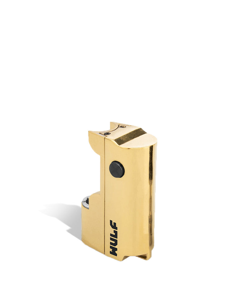 Gold Wulf Mods Micro Plus Cartridge Vaporizer Above View on White Background