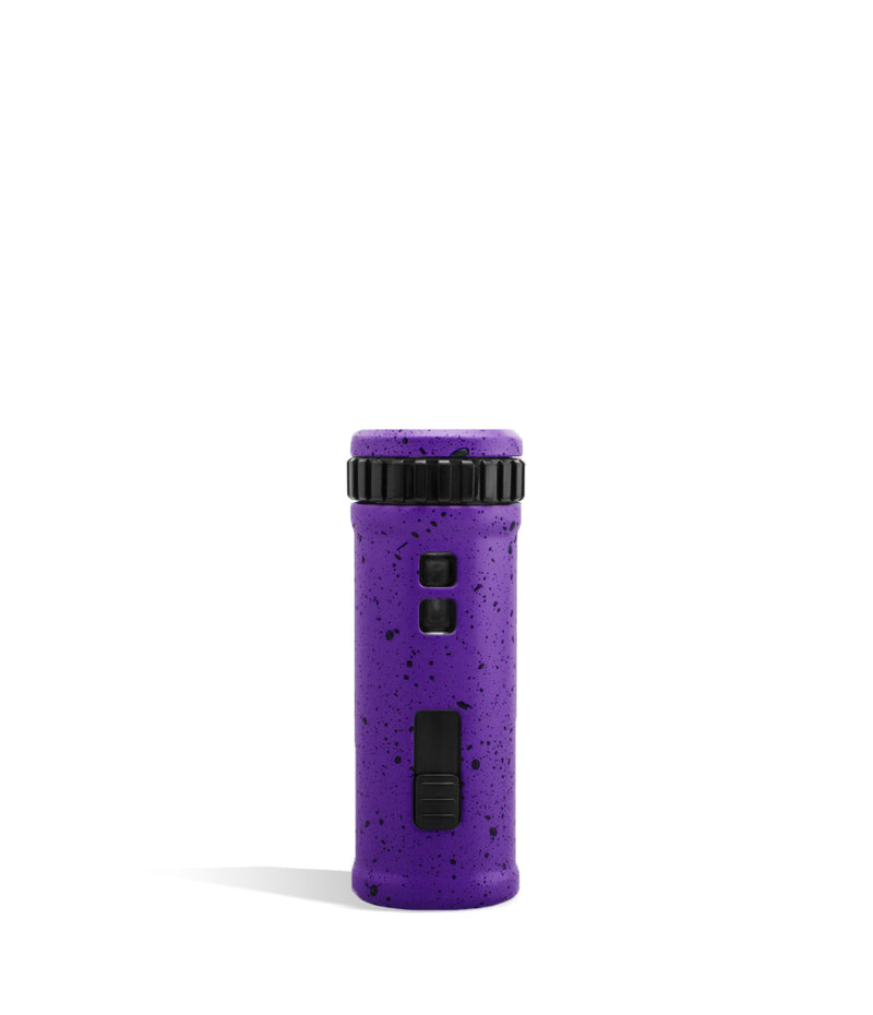 Purple Black Spatter Wulf Mods UNI S Back View Adjustable Cartridge Vaporizer on White Background
