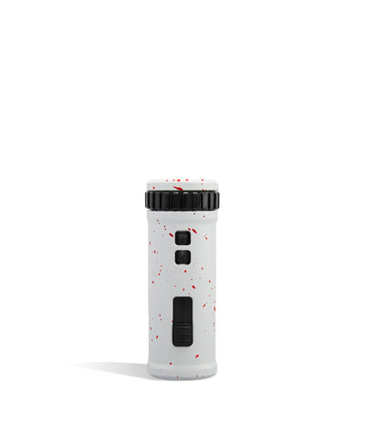 White Red Spatter Wulf Mods UNI S Back View Adjustable Cartridge Vaporizer on White Background