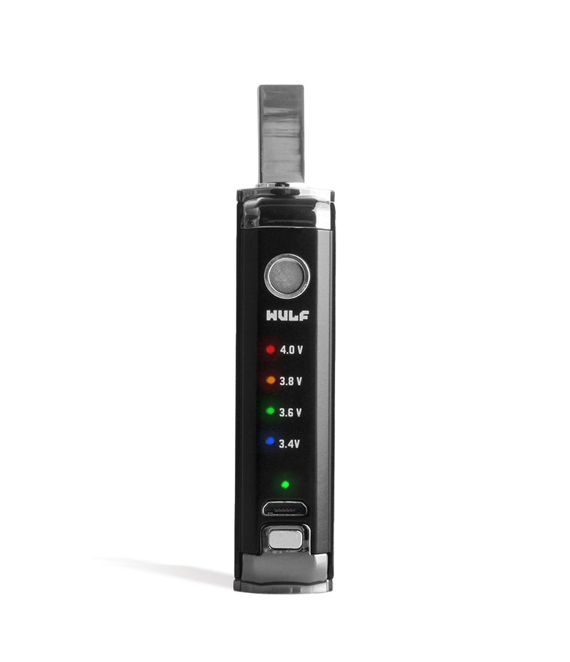 Black Wulf Mods Duo 2 in 1 Cartridge Vaporizer Face View on White Background