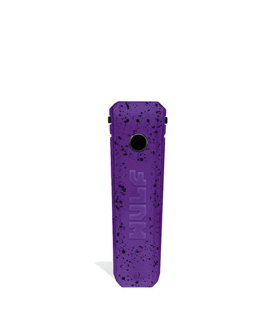 Purple Black Spatter Wulf Mods UNI Adjustable Cartridge Vaporizer Face View on White Background